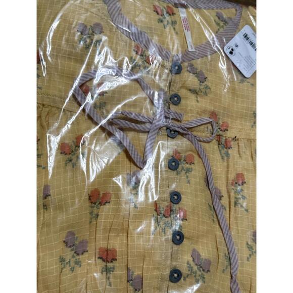 NWT! Free people Sundown Mini Tunic Dress in Sunshine Combo Size Small - Picture 2 of 5